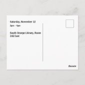 Book Club Open Invitation Customizable Postkarte (Rückseite)