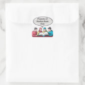 Book Club Open Invitation Customizable Quadratischer Aufkleber (Tasche)