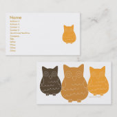Book Club Owls Visitenkarte (Vorne/Hinten)