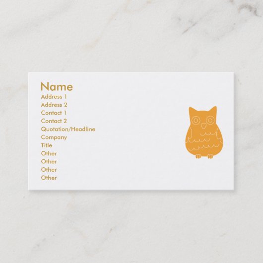 Book Club Owls Visitenkarte (Vorderseite)