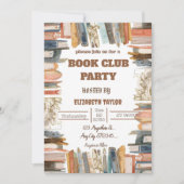 Book Club Party Invitation – Cozy Reading Night Einladung (Vorderseite)
