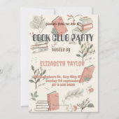 Book Club Party Invitation – Cozy Reading Night Einladung (Vorderseite)
