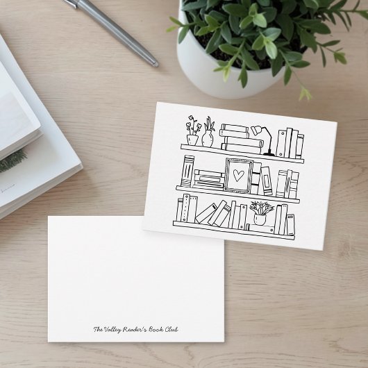 Book Club Personalized Correspondence Mitteilungskarte
