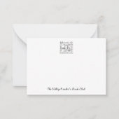 Book Club Personalized Correspondence Mitteilungskarte (Vorderseite)