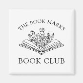 Book Club Personalized Floral Gift Magnet (Vorne)