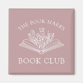 Book Club Personalized Floral Literary Gift Magnet (Vorne)
