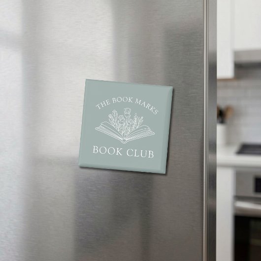 Book Club Personalized Floral Literary Gift Magnet