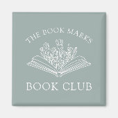 Book Club Personalized Floral Literary Gift Magnet (Vorne)