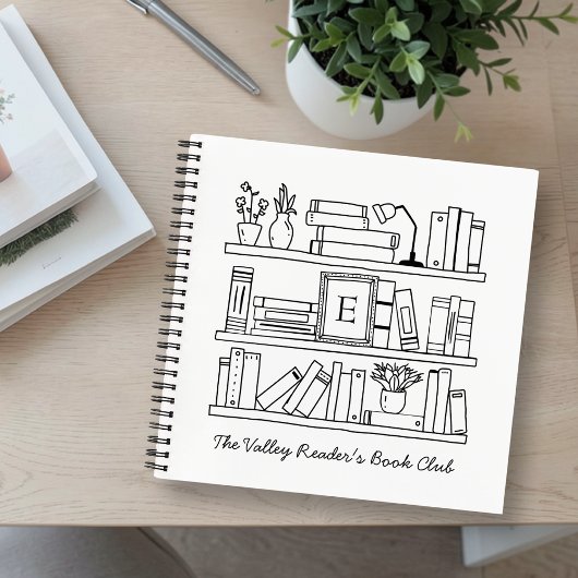 Book Club Personalized Gift Spiral Notebook Notizblock