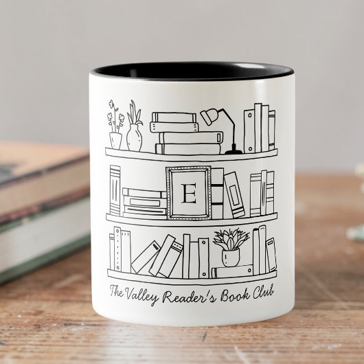 Book Club Personalized Gift Zweifarbige Tasse
