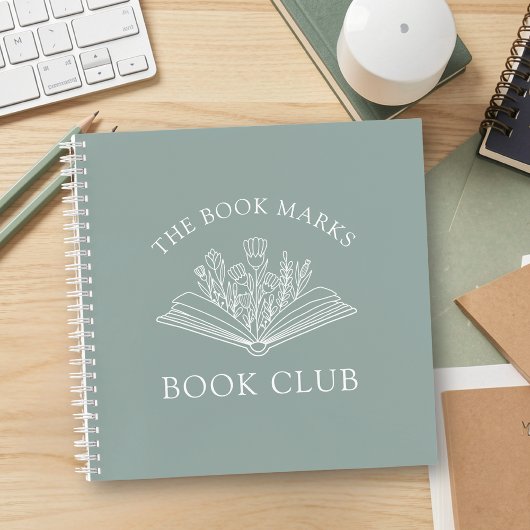 Book Club Personalized Name Gift Spiral Notebook Notizblock