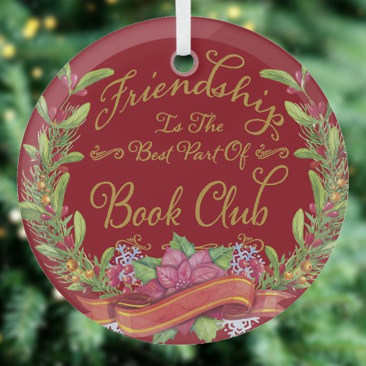 Book Club Red Friendly Weihnachten Ornament Aus Glas