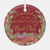Book Club Red Friendly Weihnachten Ornament Aus Glas (Vorderseite)