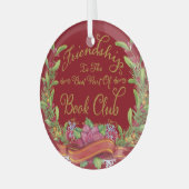 Book Club Red Friendly Weihnachten Ornament Aus Glas (Vorderseite links)