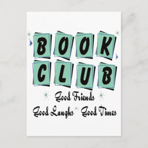 Book Club Retro - Gute Freunde, Zeiten und Lachen Postkarte