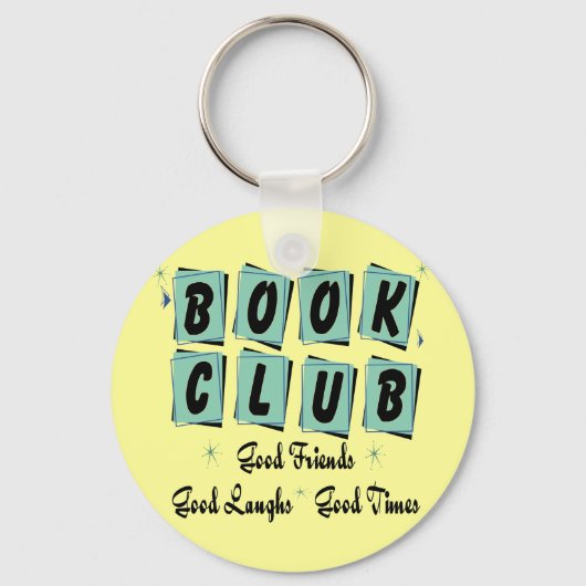 Book Club Retro - Gute Freunde, Zeiten und Lachen Schlüsselanhänger (Vorderseite)