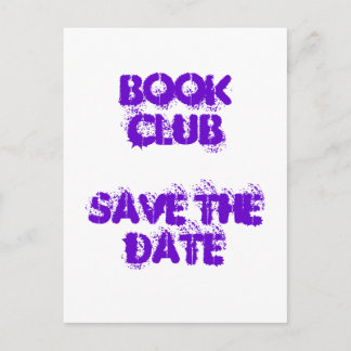 Book Club - Save the Date - Postkarte