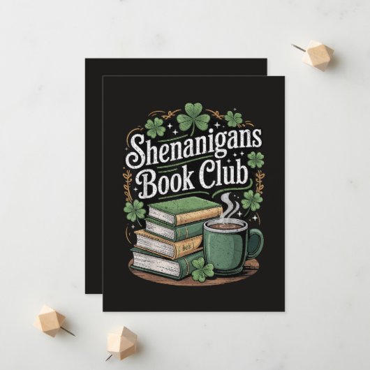 Book Club St Patricks Day Ankündigung (Vorderseite/Rückseite Beispiel)