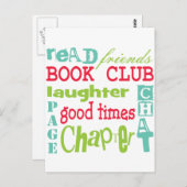 Book Club Subway Design by ArtinspiSpione Postkarte (Vorne/Hinten)