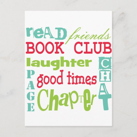 Book Club Subway Design by ArtinspiSpione Postkarte (Vorderseite)