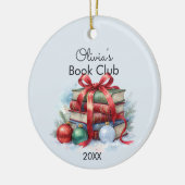 Book Club Weihnachten Personalisiert Keramik Ornament (Links)