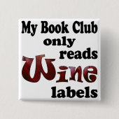 Book Club Wine Labels Button (Vorderseite)