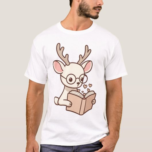 Book Deer T-Shirt (Vorderseite)