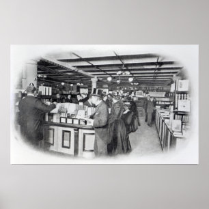 Book Department at an Army and Navy store Poster