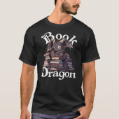 Book Dragon Book Lover Bookworm Funny Book Reader T-Shirt (Vorderseite)