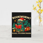 Book Dragon Christmas Reading Gift For Fantasy Lov Karte (Gelbe Blume)