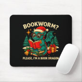 Book Dragon Christmas Reading Gift For Fantasy Lov Mousepad (Mit Mouse)