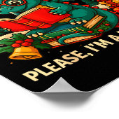 Book Dragon Christmas Reading Gift For Fantasy Lov Poster (Ecke)