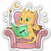 Book Dragon Fantasy Reader - Lover Aufkleber (Vorderseite)