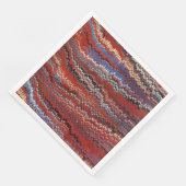 Book Endpaper Marbling (überwiegend in Rot) Serviette (Ecke)