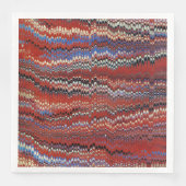 Book Endpaper Marbling (überwiegend in Rot) Serviette (Vorderseite)