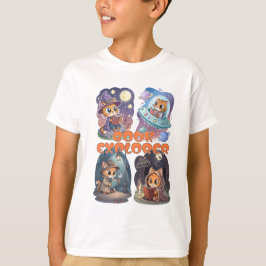 Book Explorer – Cute Cat Reading Adventure T-Shirt