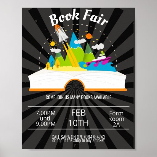 BOOK FAIR Fundraiser Flyer Poster (Vorne)