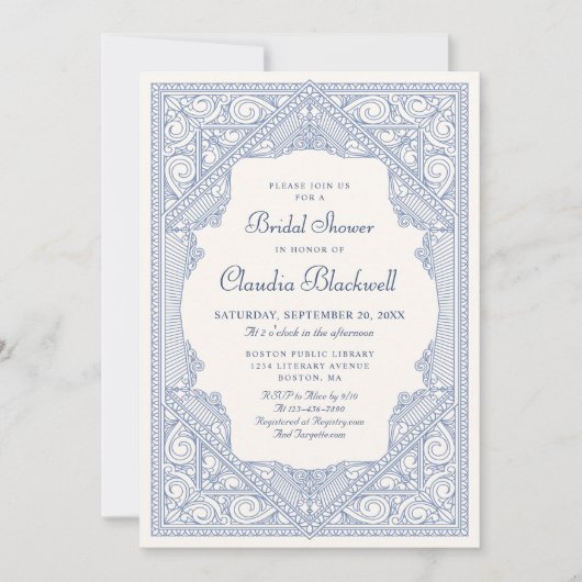 Book Fairy Tale Brautparty Einladung (Vorderseite)