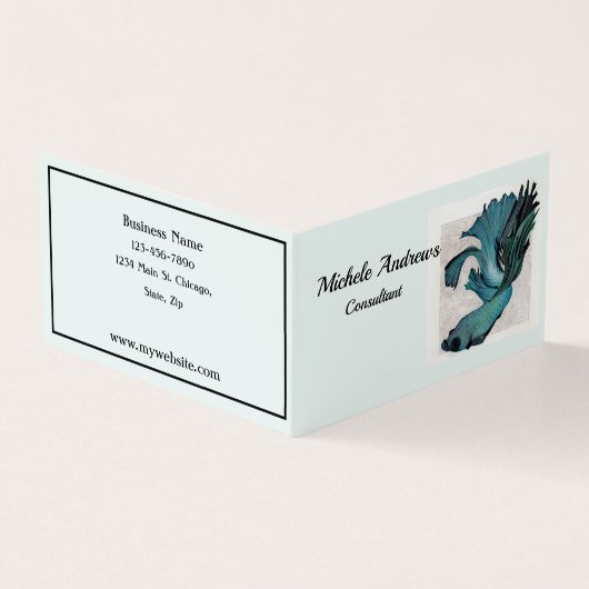 Book Falten Business Cards Betta Fish Visitenkarten (Vorderseite)