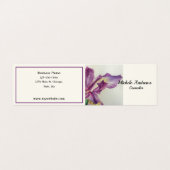 Book Fold Business Cards Councilor Lavender Iris Visitenkarten (Außenseite Aufgefaltet)