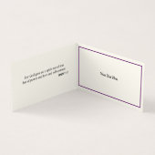 Book Fold Business Cards Councilor Lavender Iris Visitenkarten (Innenseite)