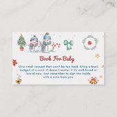 Book for Baby Christmas Snowman Party Begleitkarte (Vorderseite)