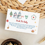 Book for Baby Christmas Snowman Party Begleitkarte<br><div class="desc">Book for Baby Christmas Snowman Party Enclosure Card</div>
