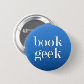 Book Geek - Buchliebhaber/Buchleser Button (Vorne & Hinten)