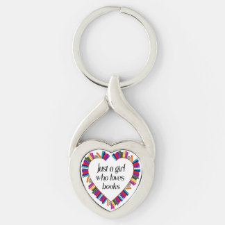 Book Girl Heart Keychain Schlüsselanhänger