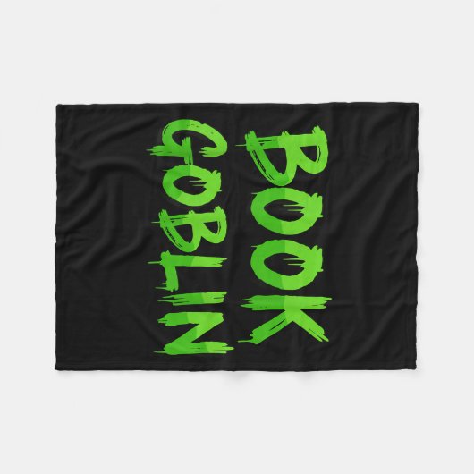 Book Goblin Funny Reading Or Writing School Studen Fleecedecke (Vorderseite (Horizontal))
