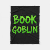 Book Goblin Funny Reading Or Writing School Studen Fleecedecke (Vorderseite)