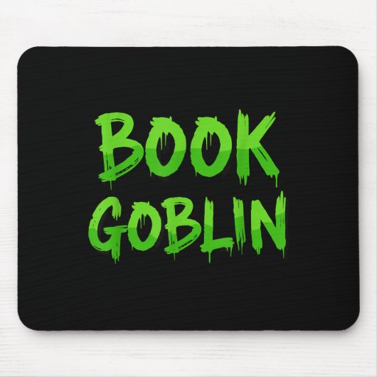 Book Goblin Funny Reading Or Writing School Studen Mousepad (Vorne)
