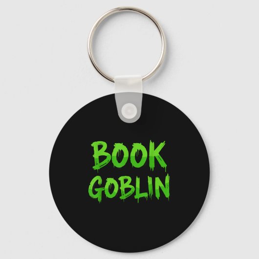 Book Goblin Funny Reading Or Writing School Studen Schlüsselanhänger (Vorderseite)