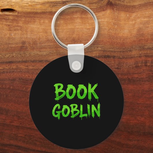 Book Goblin Funny Reading Or Writing School Studen Schlüsselanhänger (Vorderseite)